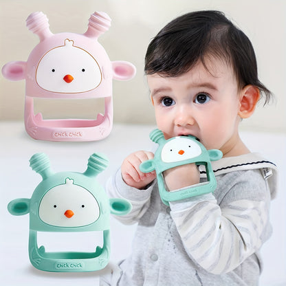 Silicone Baby Teething Toy - Never Drop Design, BPA Free, Rattling Teether for Infants 6-12 Months, Available in 1/2 Pack