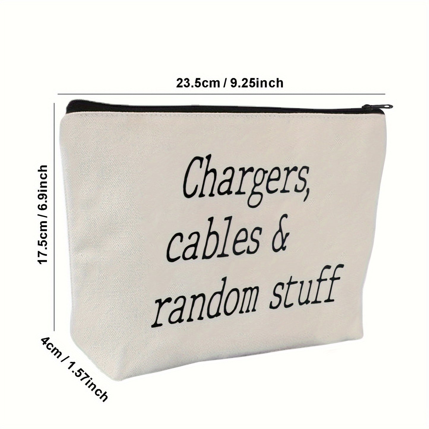 Polyester Cable Organizer Bag - Portable Storage Pouch for Chargers, Cables, and Accessories - Ideal for Electronics Essentials, Travel, and Gift Giving