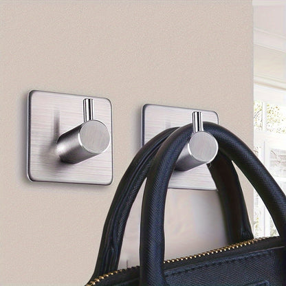 4 Pack Premium Heavy Duty Waterproof Stainless Steel Robe & Towel Hooks – Durable, Easy-Install Wall Mount Fashion Hooks for Bathroom & Bedroom, Rust-Resistant & Space-Saving