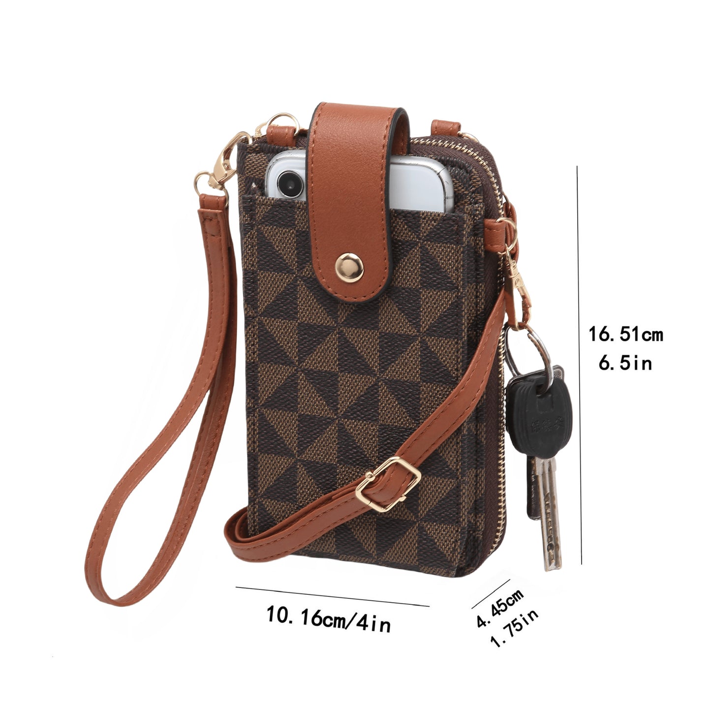 Women's Small Crossbody Phone Wallet - Mini Shoulder Bag with Credit Card Slots