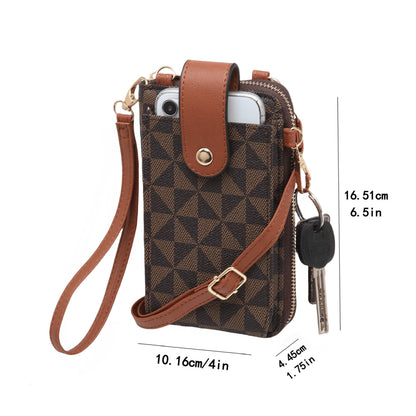 Women's Small Crossbody Phone Wallet - Mini Shoulder Bag with Credit Card Slots
