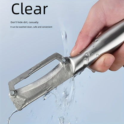 1/2pcs Stainless Steel Vegetable and Fruit Peelers - Sharp Blades for Potatoes, Pumpkins, Apples and More - Kitchen Tool DS9195