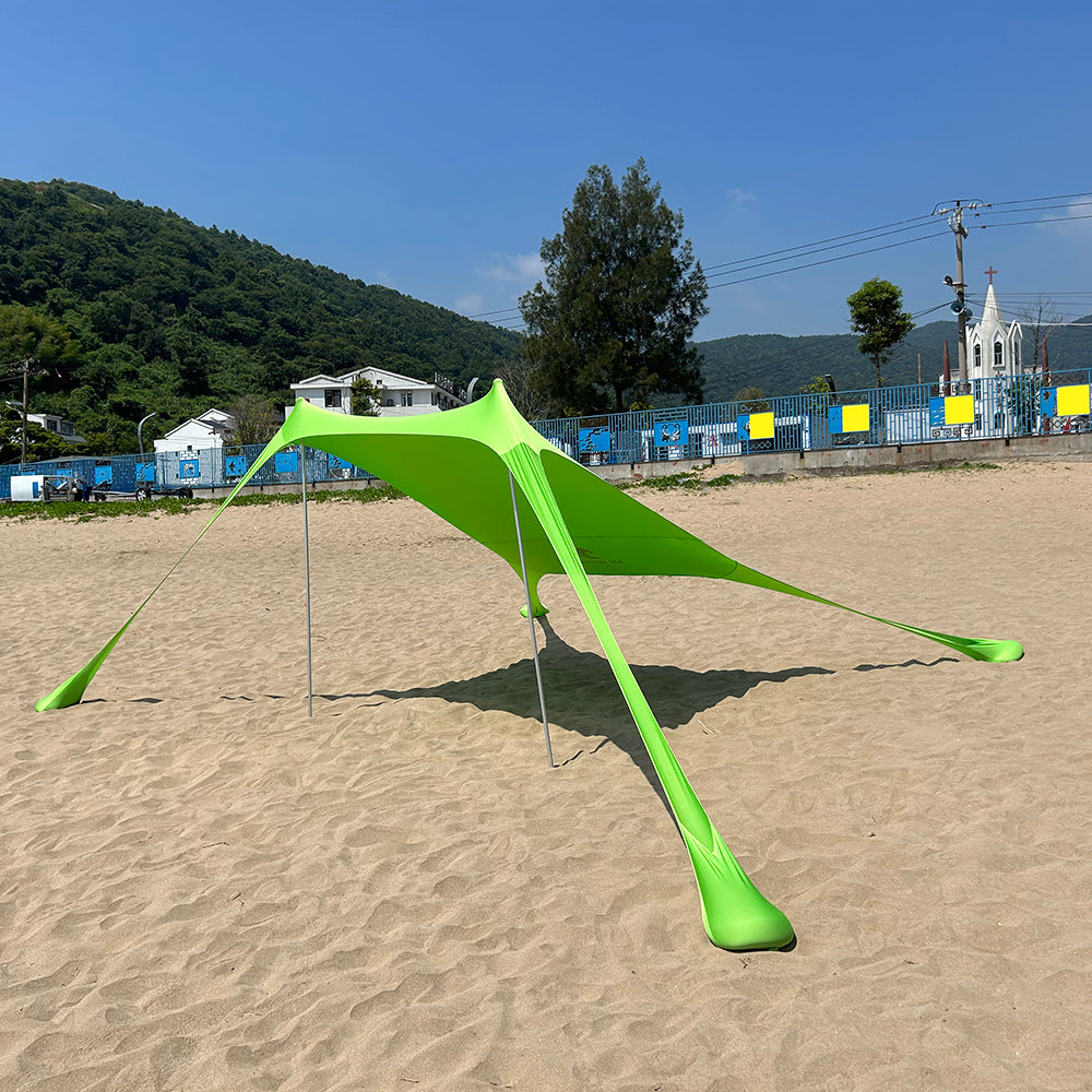 Outdoor Beach Tent Sun Shelter – Windproof UPF50+ Portable Camping Canopy for Family