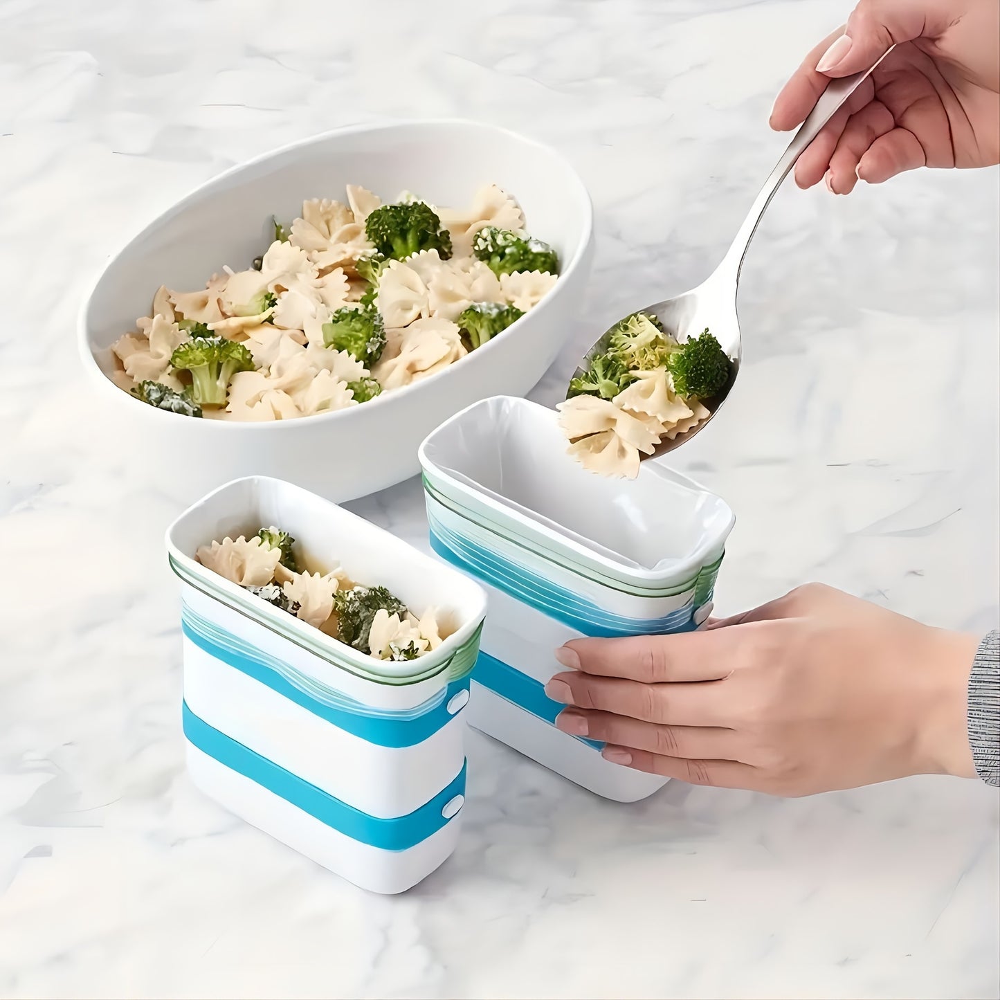 Versatile Freezer Food Block Maker - Ideal for Leftovers, Soups, Sauces and Smoothies - Durable ABS Material Kitchen Gadget