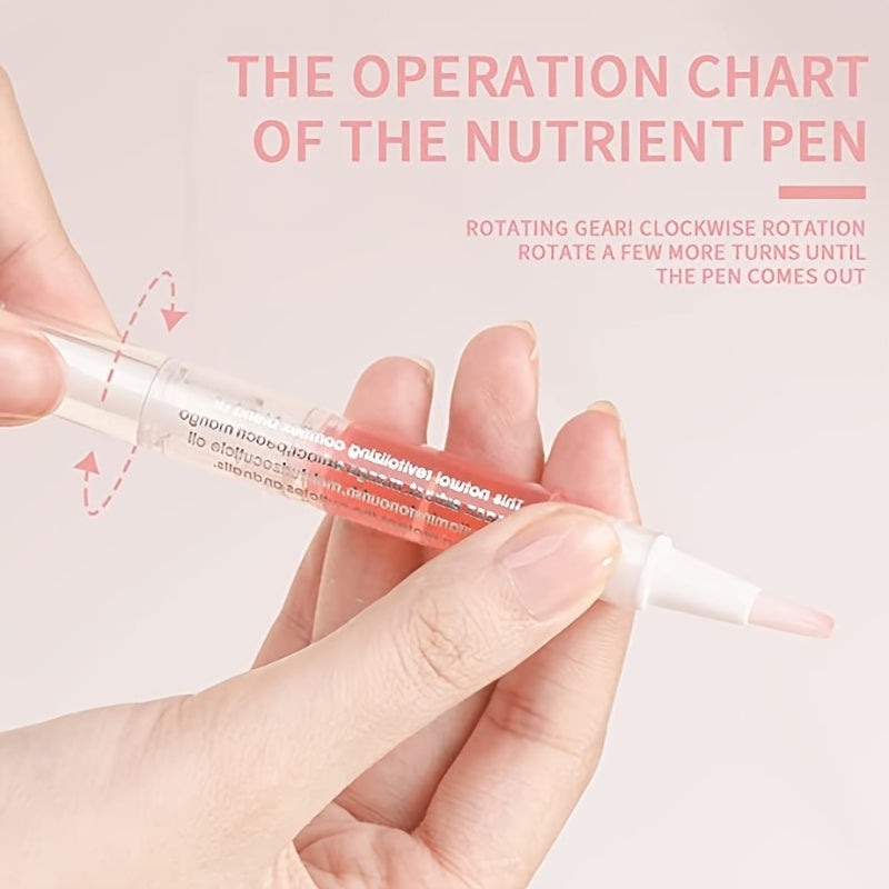 8 Pack Nail Cuticle Oil Pens – Smell Nail Nutrition Oil with Soft Bristles, Cuticle Revitalizer