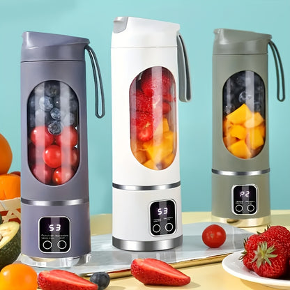 Portable USB-Rechargeable Blender & Juicer – Easy to Clean, Perfect for Fruit & Vegetable Drinks, Milkshakes, 10.14oz to 16.91oz Capacity
