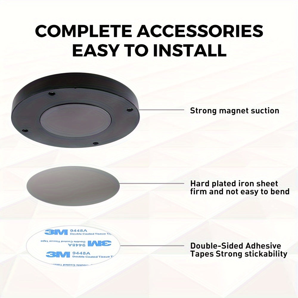 Multicolor USB Rechargeable LED Car Interior Dome Light – Magnetic Roof Mount, Portable, Energy-Efficient, Ideal for Vehicle, RV, Camping, Reading, Bedroom