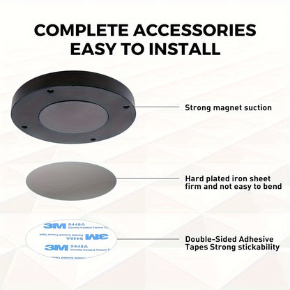 Multicolor USB Rechargeable LED Car Interior Dome Light – Magnetic Roof Mount, Portable, Energy-Efficient, Ideal for Vehicle, RV, Camping, Reading, Bedroom