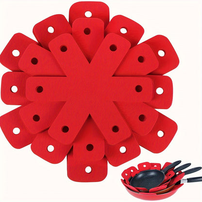 6pcs Floral Hexagonal Placemats - Non-Woven Fabric Heat Insulation Table Mats for Kitchen and Room Decor