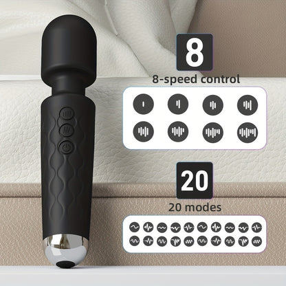 Ultra-Compact 8-Speed Portable Electric Massage Stick - Professional Muscle Relaxation Equipment for Body, Back, Neck, Legs, Waist | Easy to Carry, High-Speed Drive Motor, Elegant Design