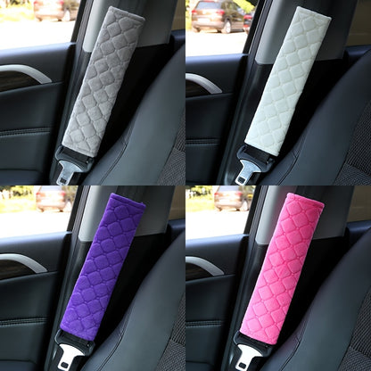 2Pcs Soft Car Seat Belt Covers – Comfortable Shoulder Pads for Cars & Trucks, Seat Belt Protectors for Adults & Teens