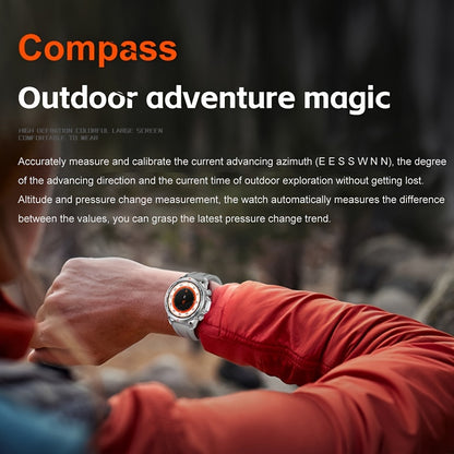 2024 GPS Smart Watch for Men – LED Lighting, 360x360 HD Screen, AI Voice, Wireless Call, NFC, Compass, Sport and Fitness Tracker, Ideal for Father’s Day Gift