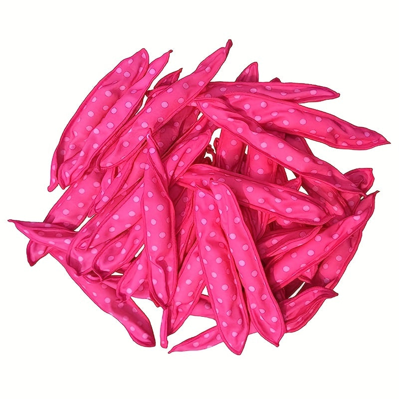 10/20/30pcs Flexible Foam Hair Curlers - No Heat Overnight Sleep Rollers for Natural Curls & Waves, Soft Polka Dot Sponge Styling Tools for Women