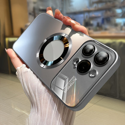New Titanium Metallic Luxury Matte Phone Case for iPhone 15/14/13/12/11 Pro Max Plus - Magnetic Wireless Charging, Shockproof, Glass Camera Lens Protection