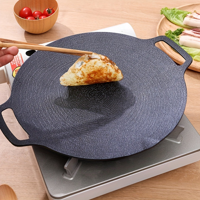 Non-Stick Cast Iron BBQ Grill Pan – Versatile and Durable Cookware for Meat, Chicken, Indoor/Outdoor Grilling