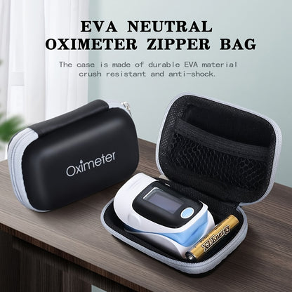 Durable Fingertip Pulse Oximeter Case with Zipper - Portable Protective Carrying Bag for Blood Oxygen Monitor - Ideal for Travel and Daily Use