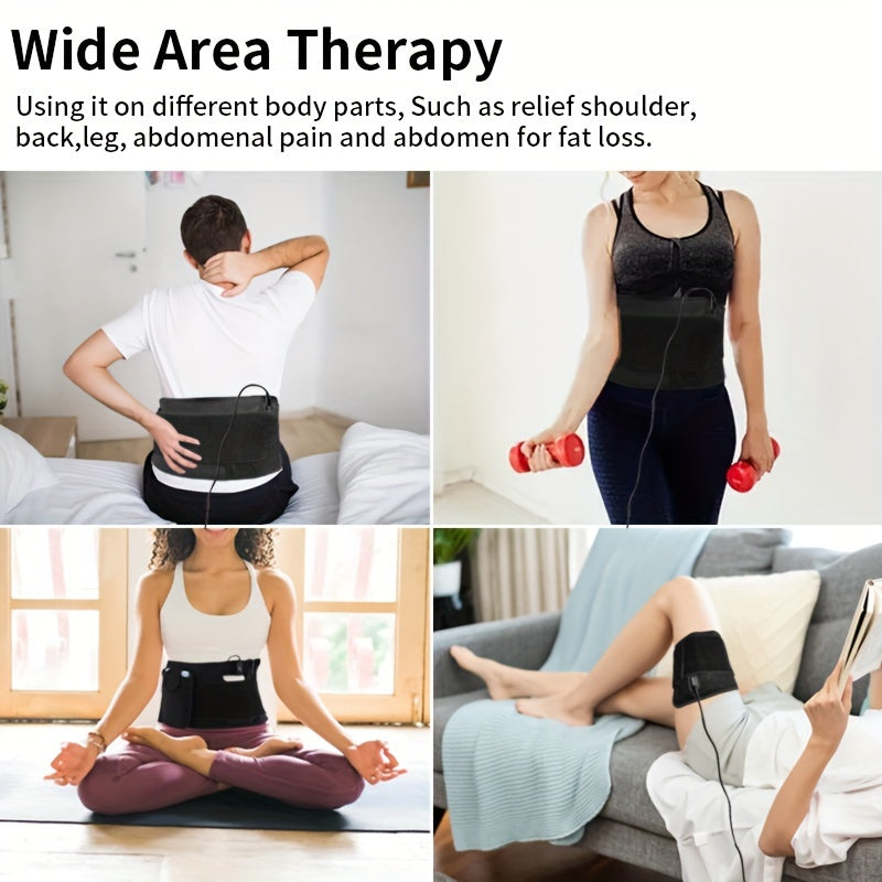 Red Light Therapy Pad – NIR Deep Therapy for Body Pain Relief, Portable 660nm and 850nm Heating Wrap for Back, Knee, Hands, Feet, Home Use, Gift for Women and Men