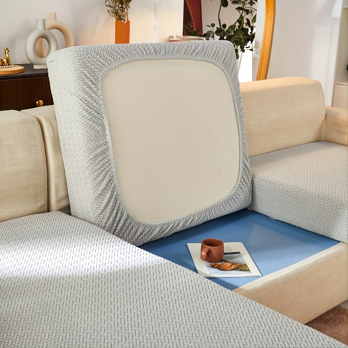 Stretchable Universal Sofa Cushion Cover - Durable and Easy to Clean