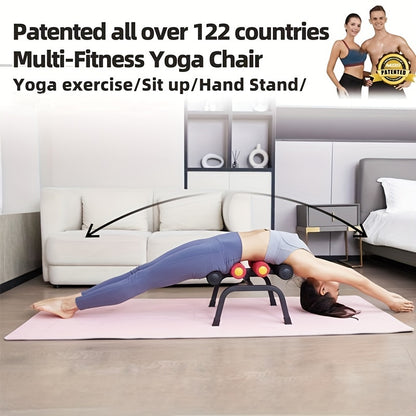 Back Stretching Machine - Ab Workout Equipment, Squat and Rowing Machine, Core Strength Trainer for Full Body Exercise, Fitness Yoga Chair, Sit-Up and Push-Up Machine, Ideal Halloween and Christmas Gift