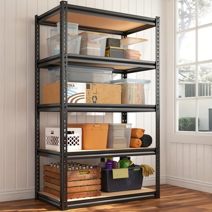 2000LBS Heavy Duty Garage Shelving – 5 Tier Metal Storage Shelves, Adjustable Unit 35.5"W x 72"H x 15.8"D for Basement, Pantry, Utility Rack
