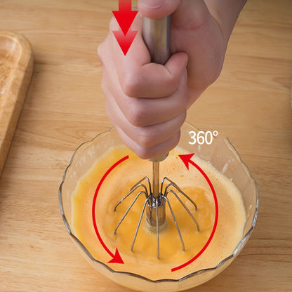 Stainless Steel Semi-Automatic Egg Beater Mixer – Effortless Whipping for Delicious Treats (1pc)
