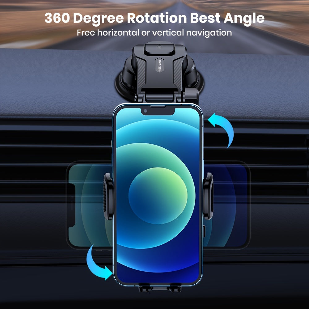 TOPK D38-C Car Phone Holder Mount - Upgraded Adjustable Horizontally and Vertically, Dashboard Compatible with All Phones