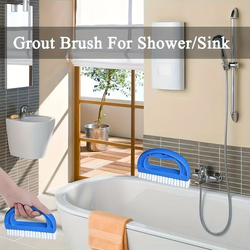 Hard Bristle Grout Cleaning Brush - Bathroom & Shower Tile Scrubber, Tile Cleaner Tool for Effective Grout Cleaning