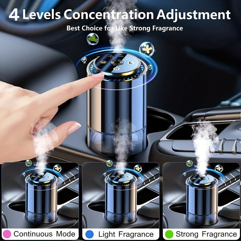 Smart Car Air Freshener 50ML – Premium Essential Oil Diffuser with Star Projector – Automatic, Long-Lasting Natural Fragrance – Odor Remover with 300 Days of Freshness – Ideal Car Accessory for Lovers