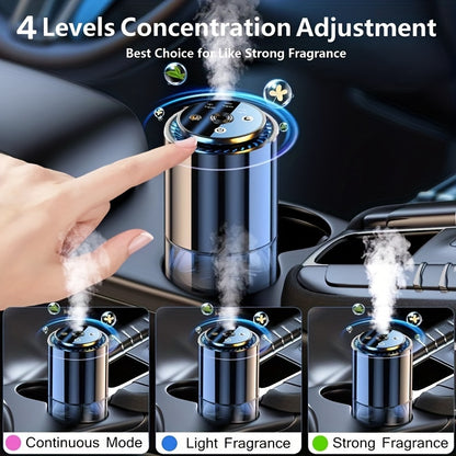 Smart Car Air Freshener 50ML – Premium Essential Oil Diffuser with Star Projector – Automatic, Long-Lasting Natural Fragrance – Odor Remover with 300 Days of Freshness – Ideal Car Accessory for Lovers