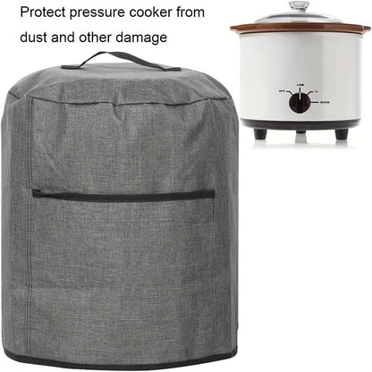Air Fryer Dust Cover – Waterproof Insulated Protective Bag with Pocket and Handle – Fits Electric Pressure Cooker, Air Fryer, Rice Cooker, Steamer – 38x38.7cm/14.96x15.24 Inch (Grey)