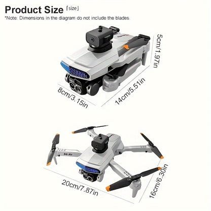 2024 Brushless Motor Drone - Foldable Quadcopter with 1080P HD Camera, Headless Mode, Altitude Hold, Speed Adjustment and LED Light - Carrying Bag