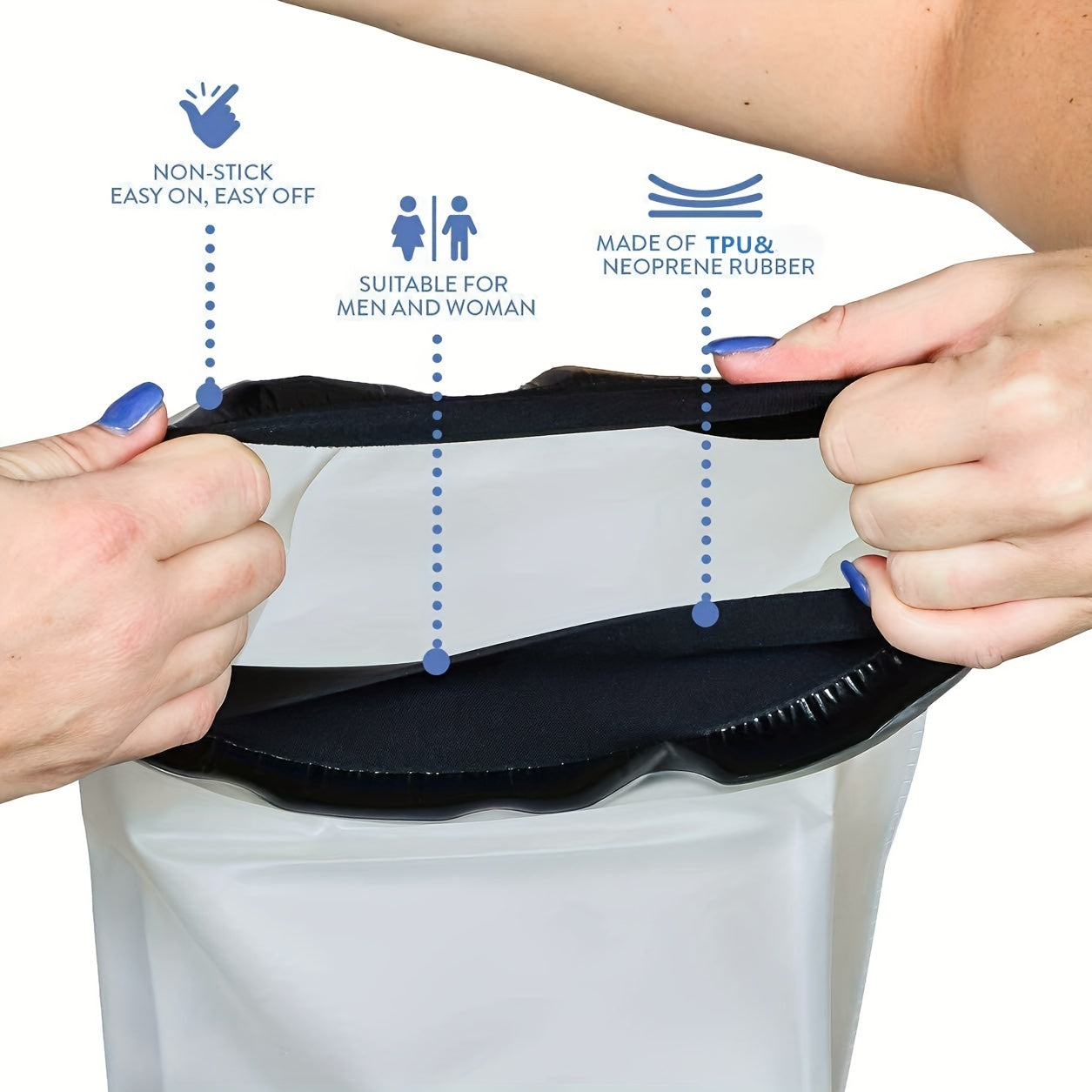 Waterproof TPU Leg Cast Protector – Reusable Shower Bandage for Broken Leg, Knee, Foot & Ankle, Durable & Flexible with Protective Ring, Formaldehyde-Free