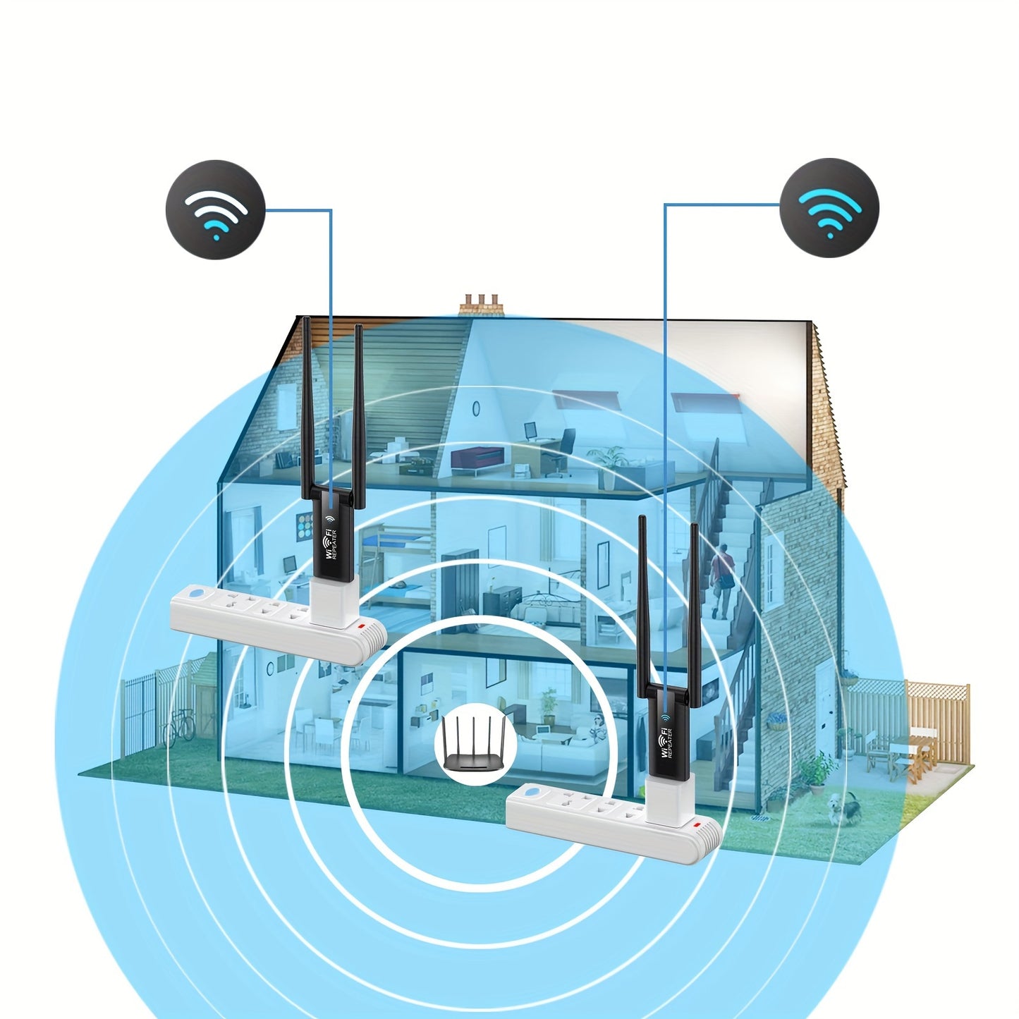 300Mbps USB Wi-Fi Repeater - Boost Network Signal with Easy Plug and Play Convenience