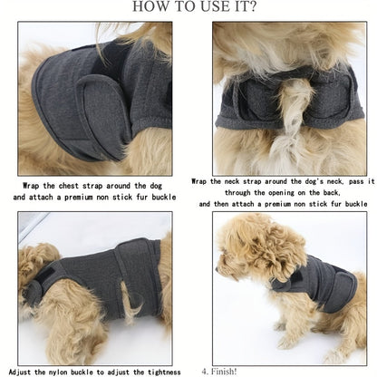 Adjustable Dog Calming Vest - Comfort Relief Jacket, Soft Elastic Pet Coat for All Seasons, Soothing Shirt for French Bulldogs and Similar Breeds