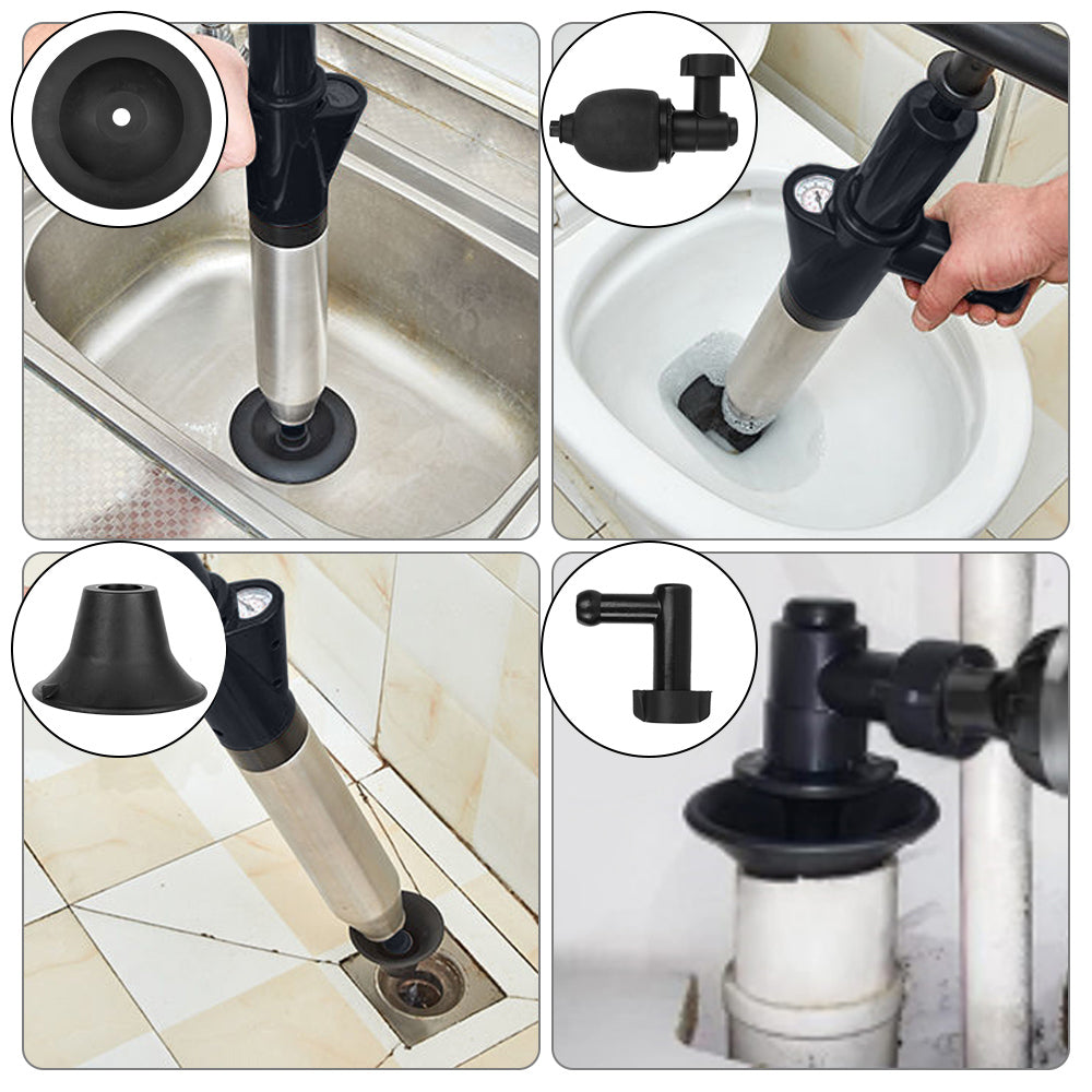High Pressure Toilet Plunger – Air Drain Blaster for Clog Removal & Sewer Pipe Unblocking