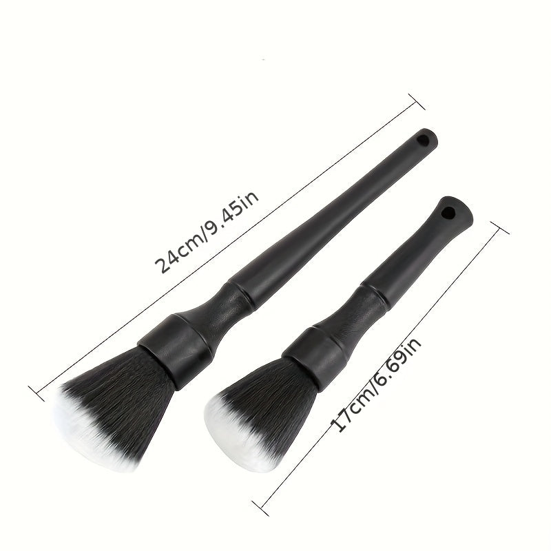 Premium Car Interior Detailing Brush - Soft Bristle Dusting Brush for Dash and Interior Cleaning (Black)