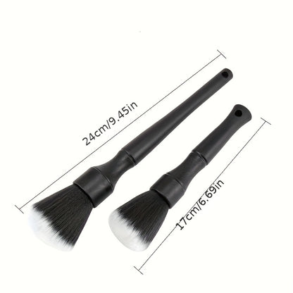 Premium Car Interior Detailing Brush - Soft Bristle Dusting Brush for Dash and Interior Cleaning (Black)