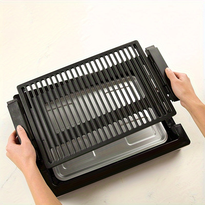 1600W Electric Teppanyaki Grill - Fast Heat Up, Non-Stick, 5-Level Temperature Control | Dishwasher Safe, Cool-Touch Handles, Tabletop Grill for Indoor/Outdoor Use, Easy Cleaning, Space-Saving Design