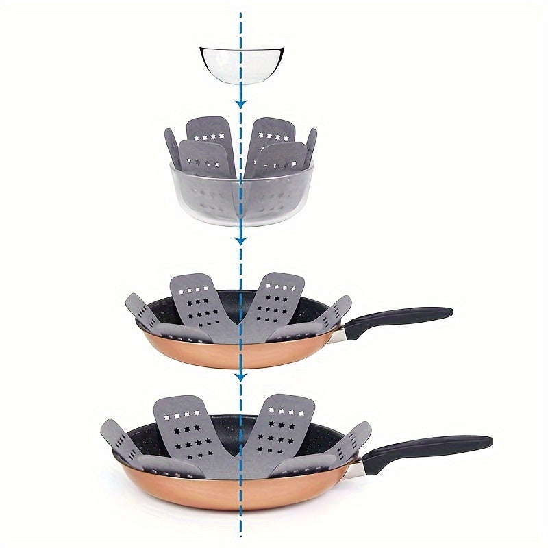 6pcs Floral Hexagonal Placemats - Non-Woven Fabric Heat Insulation Table Mats for Kitchen and Room Decor