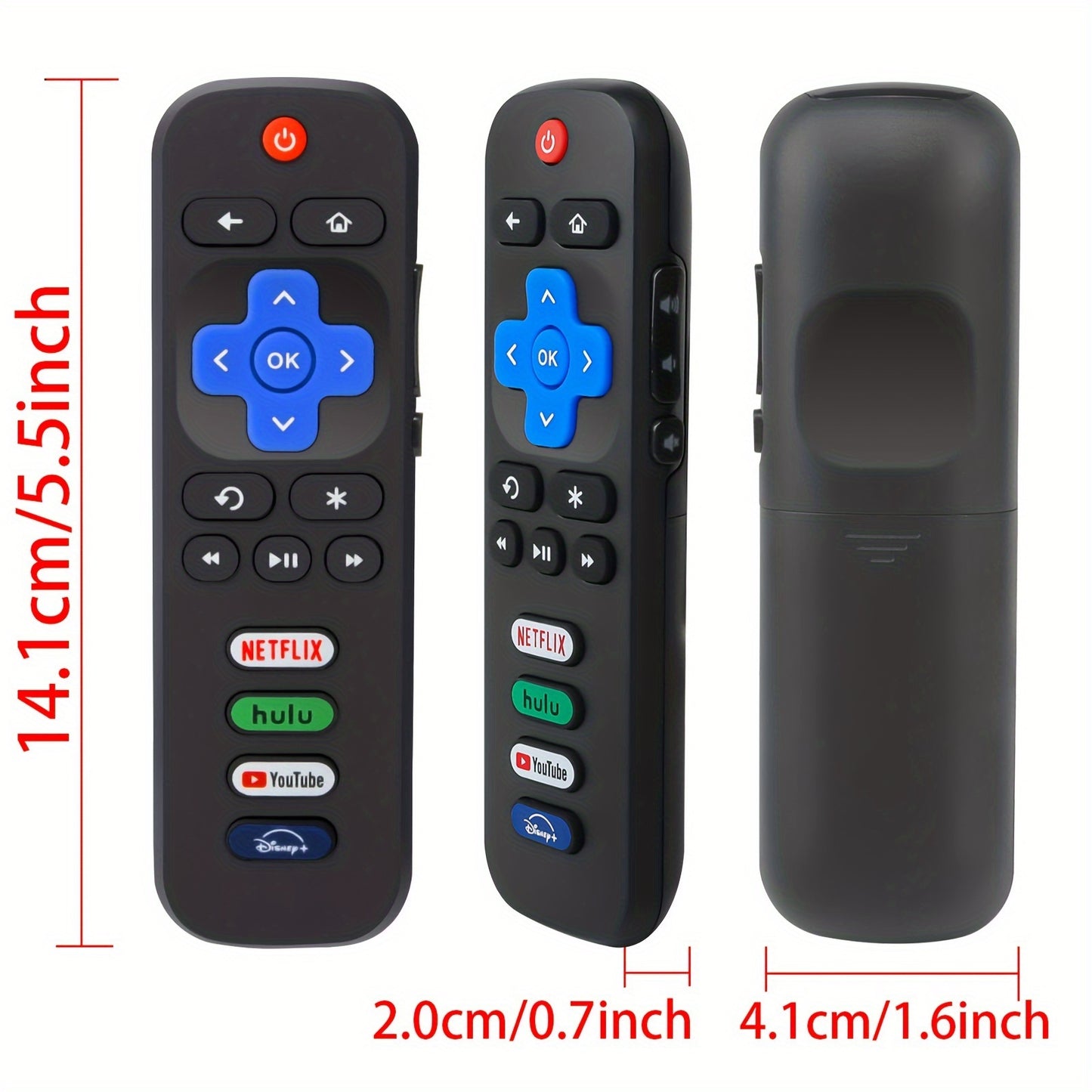 Buy 1 Get 1 Free - Universal Replacement Remote Control for Roku TVs (2-Pack) | Compatible with TCL, Hisense, Onn, Sharp, Element, Westinghouse, Philips, Insignia, JVC, RCA | Easy Setup, No Programming Required