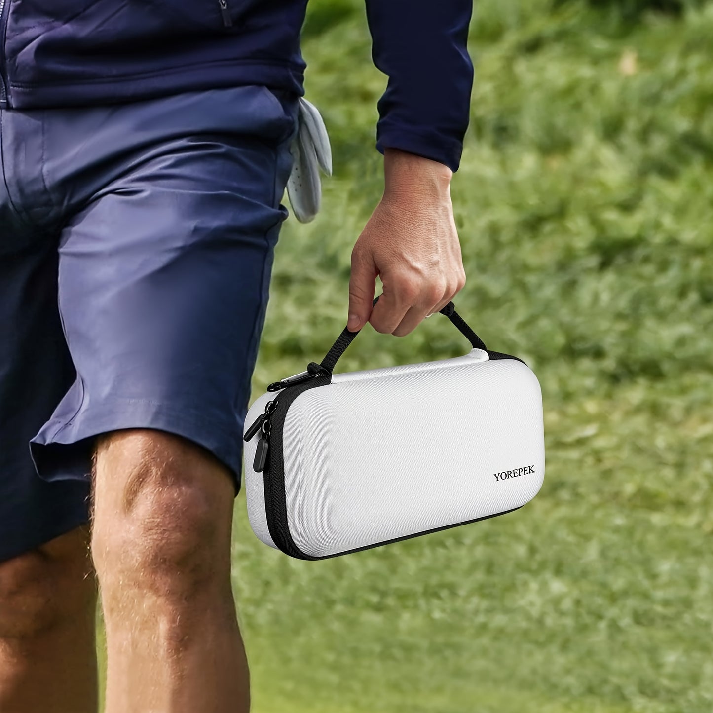 Golf Glove Holder with Shaper and Dividers - Storage for Balls, Tees, and Divot Tools, Ideal Golf Gift for Men (Bag Only)