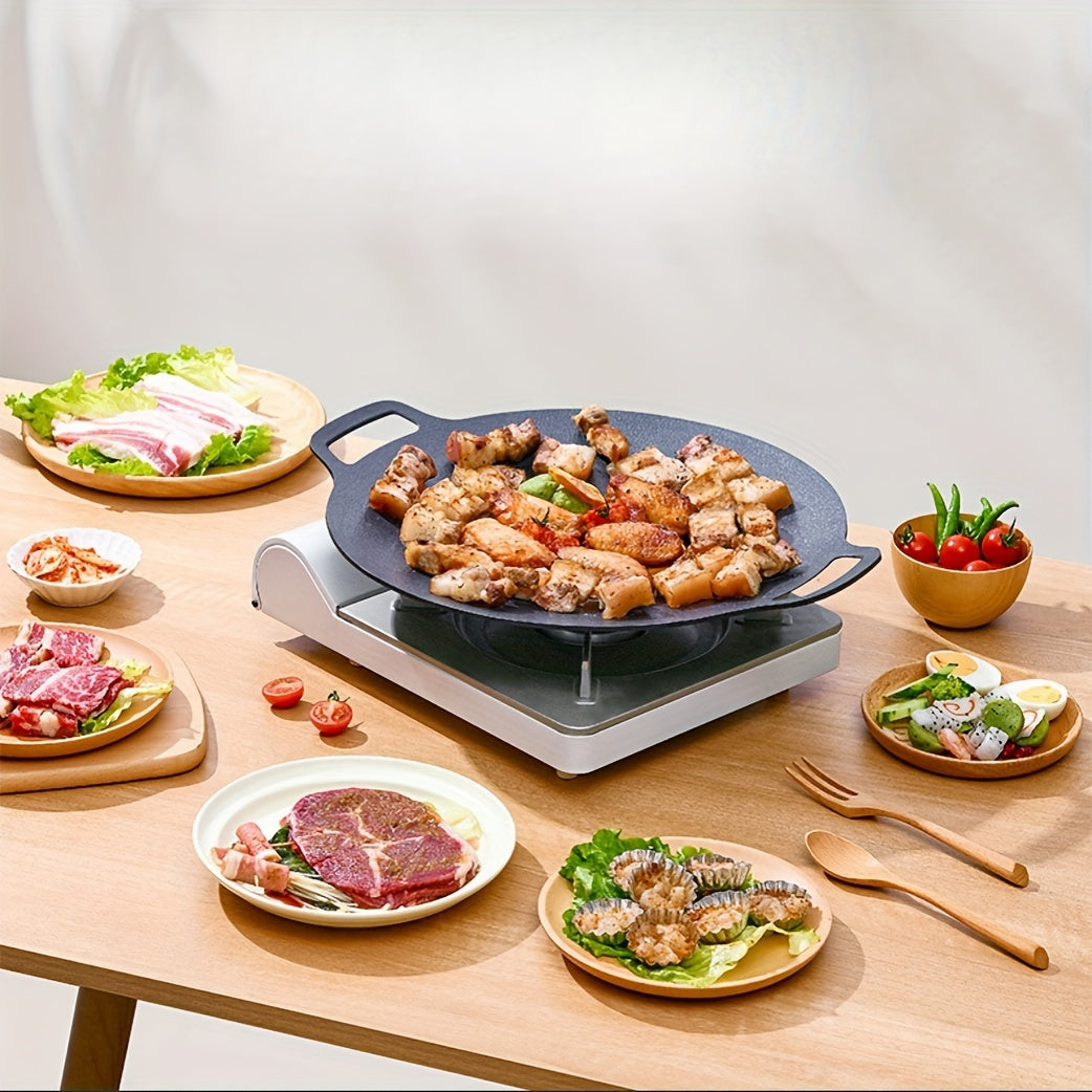 Non-Stick Cast Iron BBQ Grill Pan – Versatile and Durable Cookware for Meat, Chicken, Indoor/Outdoor Grilling