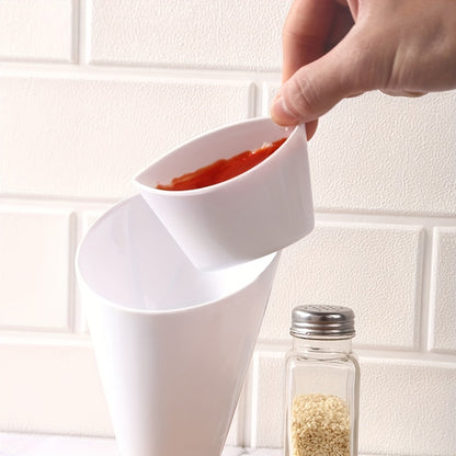2 in 1 French Fries and Ketchup Holder - Restaurant Organizer to Keep Fries and Sauce Neatly Arranged
