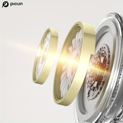 Picun P28X BT Over-Ear Headphones - 30H Playtime, EQ Music Modes, HiFi Stereo, Deep Bass, Lightweight Foldable Headset with Microphone, Dual Moving Coils for Home, Office and PC
