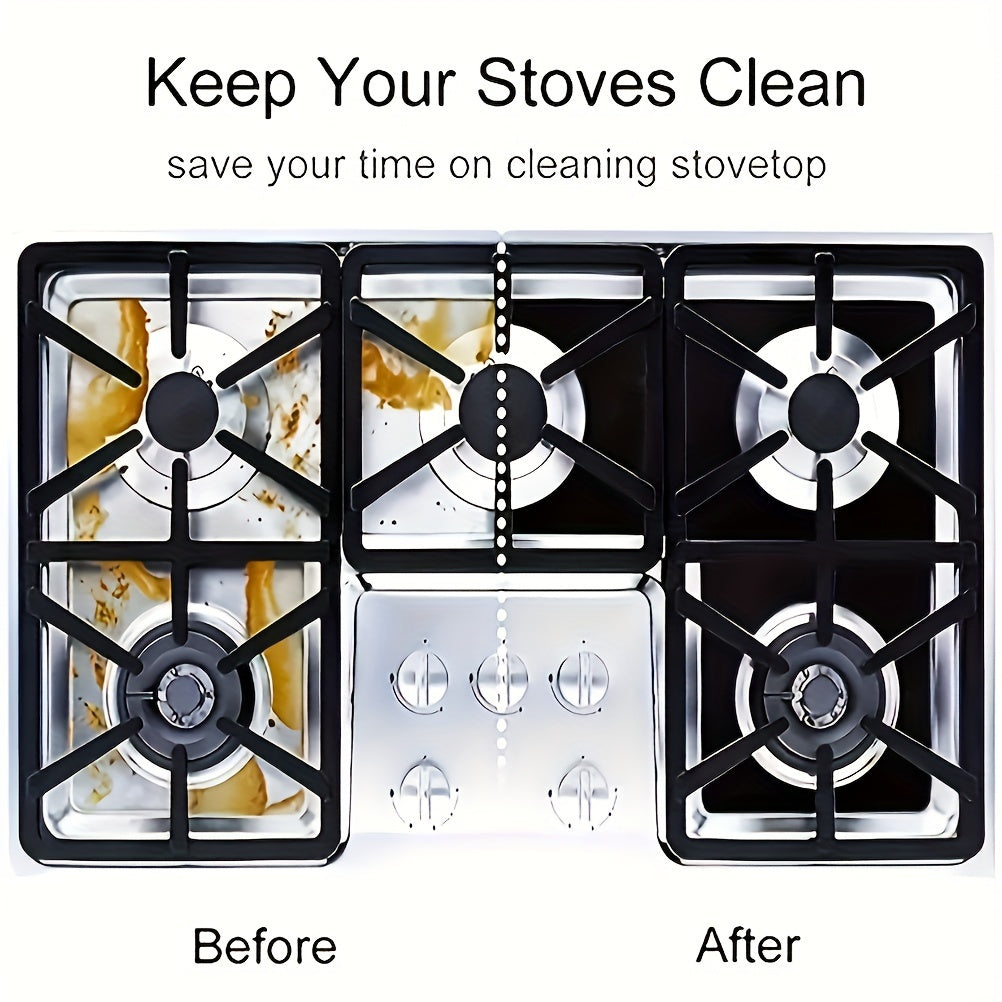 1pc/4pcs Kitchen Reusable Stove Covers - Burner Protection and Surface Protector - Easy-to-Clean Accessories for Kitchen