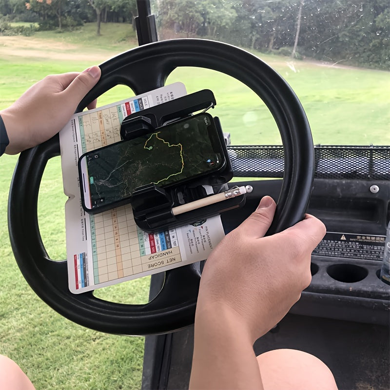 Golf Cart Mobile Phone Holder - Steering Wheel GPS Bracket, Club Car Accessories, Perfect Birthday, Christmas and New Year Gift for Car Lovers and Friends