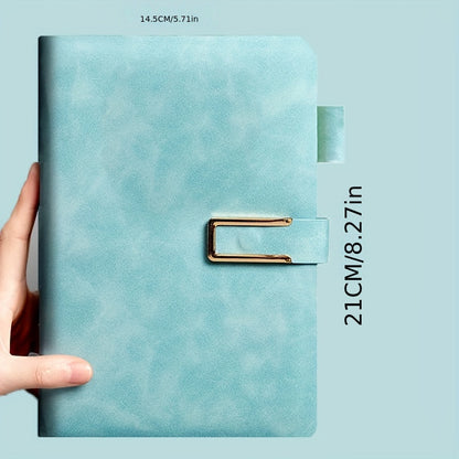 Vintage A5 Leatherbound Notebook – Personalized Soft Cover with Bookmark, Ideal for Business Meetings and University Life