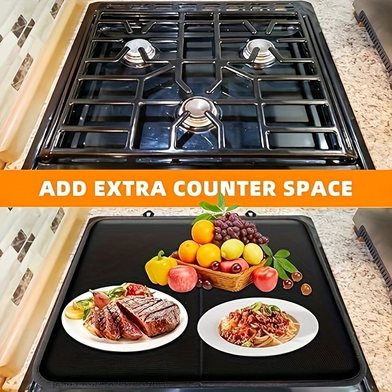 3-4 Burner Gas Stove Top Cover - Fireproof, Waterproof, Foldable Protector for RV and Camping - Easy to Clean Decorative Stove Guard