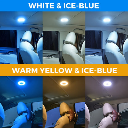 Multicolor USB Rechargeable LED Car Interior Dome Light – Magnetic Roof Mount, Portable, Energy-Efficient, Ideal for Vehicle, RV, Camping, Reading, Bedroom