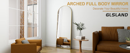 21x64 inch Arched Full Length Mirror – High Definition Aluminum Alloy Frame for Bedroom or Living Room